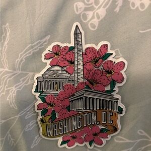 Washington, DC Cherry Blossom Landmark Magnet - Pink